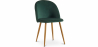 Buy Dining Chair Accent Velvet Upholstered Scandi Retro Design Wooden Legs - Evelyne Dark green 59990 in the Europe