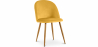 Buy Dining Chair Accent Velvet Upholstered Scandi Retro Design Wooden Legs - Evelyne Yellow 59990 - in the EU