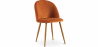 Buy Dining Chair Accent Velvet Upholstered Scandi Retro Design Wooden Legs - Evelyne Reddish orange 59990 with a guarantee