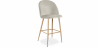 Buy Velvet Upholstered Bar Stool Scandinavian Design with Metal Legs - Evelyne Light grey 59992 - prices