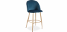 Buy Velvet Upholstered Bar Stool Scandinavian Design with Metal Legs - Evelyne Dark blue 59992 Home delivery