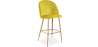 Buy Velvet Upholstered Stool - Scandinavian Design - Evelyne Yellow 59992 - in the EU