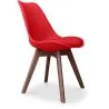 Buy Dining chair Denisse Scandi Style Premium Design With Cushion - Dark Legs Red 59953