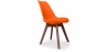 Buy Dining chair Denisse Scandi Style Premium Design With Cushion - Dark Legs Orange 59953 in the Europe