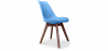 Buy Dining chair Denisse Scandi Style Premium Design With Cushion - Dark Legs Light blue 59953 at Privatefloor