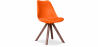 Buy Dining chair Denisse Scandi Style Premium Design Dark Legs with Cushion Orange 59954 at Privatefloor