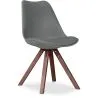 Buy Dining chair Denisse Scandi Style Premium Design Dark Legs with Cushion Dark grey 59954