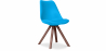 Buy Dining chair Denisse Scandi Style Premium Design Dark Legs with Cushion Turquoise 59954 Home delivery