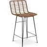 Buy Bar Stool Design Boho Synthetic Wicker 65cm - Catori Natural wood 59994