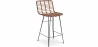 Buy Wicker Bar Stool with Backrest - Boho Bali Design - 75cm - Catori Natural wood 59995 - in the EU