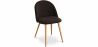 Buy Dining Chair Upholstered in Fabric - Natural Wood Legs - Evelyne  Dark Brown 59261 with a guarantee
