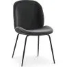 Buy Dining Chair Accent Velvet Upholstered Retro Design - Elias Dark grey 59996