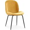 Buy Dining Chair Accent Velvet Upholstered Retro Design - Elias Mustard 59996
