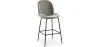 Backrest Stool - Velvet Upholstered - Retro Design - Elias image 9