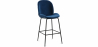 Buy Bar Stool Accent Velvet Upholstered Retro Design - Elias Dark blue 59997 at Privatefloor