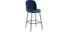 Backrest Stool - Velvet Upholstered - Retro Design - Elias image 9