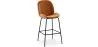 Backrest Stool - Velvet Upholstered - Retro Design - Elias image 9