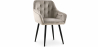 Buy Dining Chair Accent Velvet Upholstered Scandi Retro Design Wooden Legs - Alene  Taupe 59998 at Privatefloor