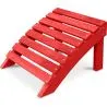 Buy Garden Chair Footrest Adirondack Wood Outdoor Furniture - Alana Red 60006
