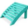 Buy Garden Chair Footrest Adirondack Wood Outdoor Furniture - Alana Green 60006