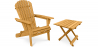Buy Garden Chair + Table Adirondack Wood Outdoor Furniture Set - Alana Natural wood 60008 - in the EU
