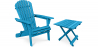 Buy Garden Chair + Table Adirondack Wood Outdoor Furniture Set - Alana Turquoise 60008 in the Europe