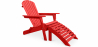 Buy Adirondack long Chair + Footrest Wood Outdoor Furniture Set - Alana Red 60009 - prices