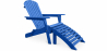 Buy Adirondack long Chair + Footrest Wood Outdoor Furniture Set - Alana Blue 60009 at Privatefloor