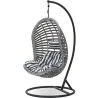 Buy Hanging Garden Chair Rattan Synthetic Design Boho Egg Style - Delsin Grey 60017