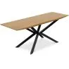 Buy Rectangular Dining Table - Industrial Wood and Metal - Danr Natural wood 60019