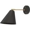 Buy Wall lamp with adjustable shade in scandinavian style, metal - Livel  Black 60022