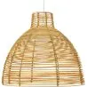 Buy Hanging Lamp Boho Style Natural Rattan - Can Natural wood 60033