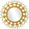 Buy Wall Mirror - Boho Bali Round Design (60 cm) - Miu Natural wood 60053