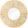 Buy Wall Mirror - Boho Bali Round Design (60 cm) - Grel Natural wood 60057