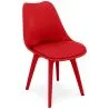 Buy Dining Chair Denisse Scandi style Premium Design with cushion  Red 59277