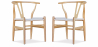 Buy Pack of 2 Wooden Dining Chairs - Scandinavian Style - Wish Natural wood 60062 - prices