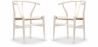 Buy Pack of 2 Wooden Dining Chairs - Scandinavian Style - Wish Ivory 60062 at Privatefloor