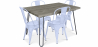 Buy Grey Hairpin 120x90 Dining Table + X4 Stylix Chair Grey blue 59923 - in the EU