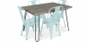 Buy Grey Hairpin 120x90 Dining Table + X4 Stylix Chair Pale Green 59923 with a guarantee