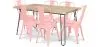 Pack Dining Table - Industrial Design 150cm + Pack of 6 Dining Chairs - Industrial Design - Hairpin Stylix image 9