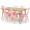 Pack Dining Table - Industrial Design 150cm + Pack of 6 Dining Chairs - Industrial Design - Hairpin Stylix image 9