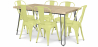 Buy Hairpin 120x90 Dining Table + X6 Stylix Chair Pastel yellow 59922 in the Europe