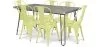 Pack Dining Table - Industrial Design 150cm + Pack of 6 Dining Chairs - Industrial Design - Hairpin Stylix image 9