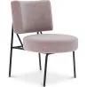 Buy Velvet upholstered dining chair - Jerna Light Pink 60085