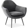 Buy Velvet upholstered armchair - Dena Dark grey 60087
