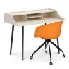 Buy Wooden Desk - Scandinavian Design - Torkel + Designer Office Chair - Joan Orange 60066