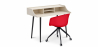 Buy Wooden Desk - Scandinavian Design - Torkel + Designer Office Chair - Joan Red 60066 - in the EU