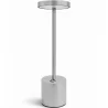 Buy Table Lamp Modern Rechargeable USB LED – Dimmable Light – Treye Silver 60099