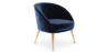 Buy Design Armchair - Upholstered in Velvet - Pimba Dark blue 60077 - prices