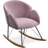 Buy Velvet upholstered rocking armchair - Freia  Light Pink 60082
